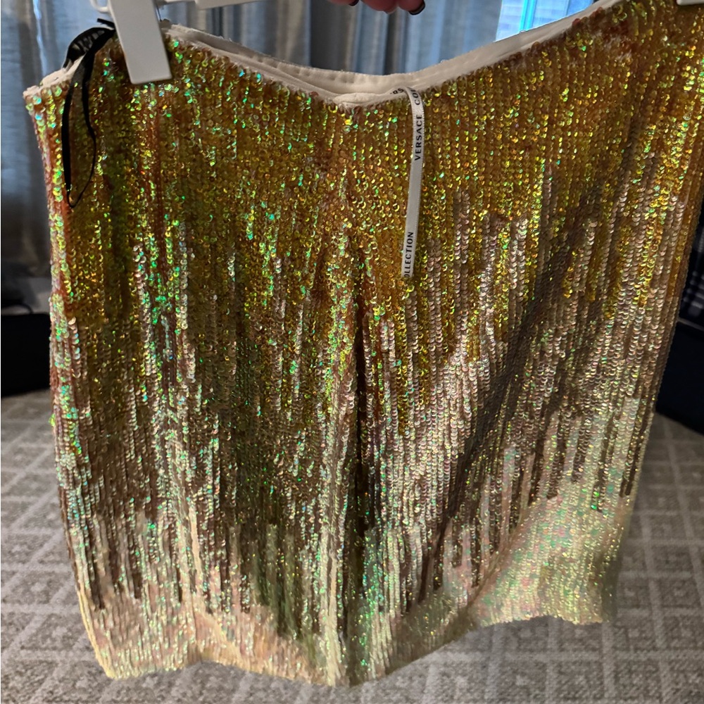Versace Collection Iridescent Ombre sequin skirt - Picture 2 of 14